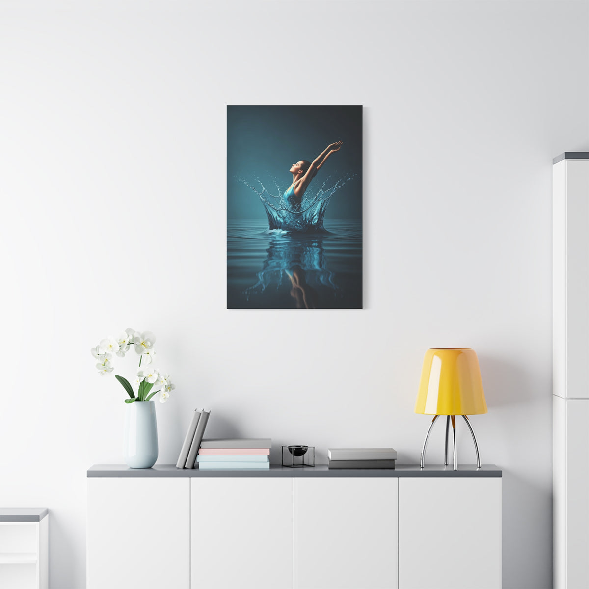 Woman Rising from Water Splash Wall Art & Canvas Prints