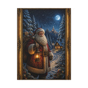 Moonlit Winter Forest Santa Wall Art & Canvas Print
