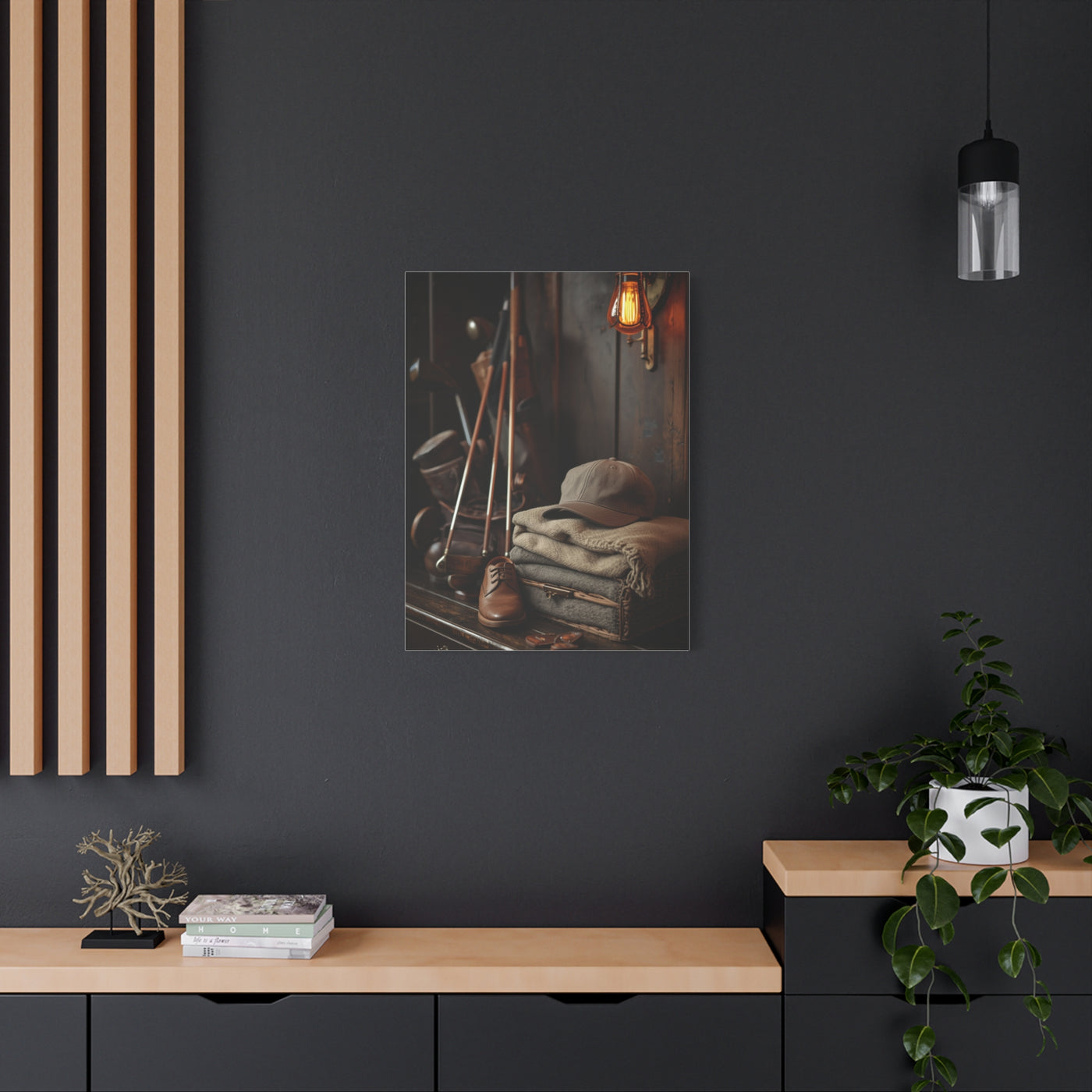 Hickory Golf Locker Room Still Life Wall Art & Canvas Print