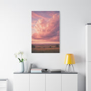 Pink Cloudscape Horizon Landscape Wall Art & Canvas Print