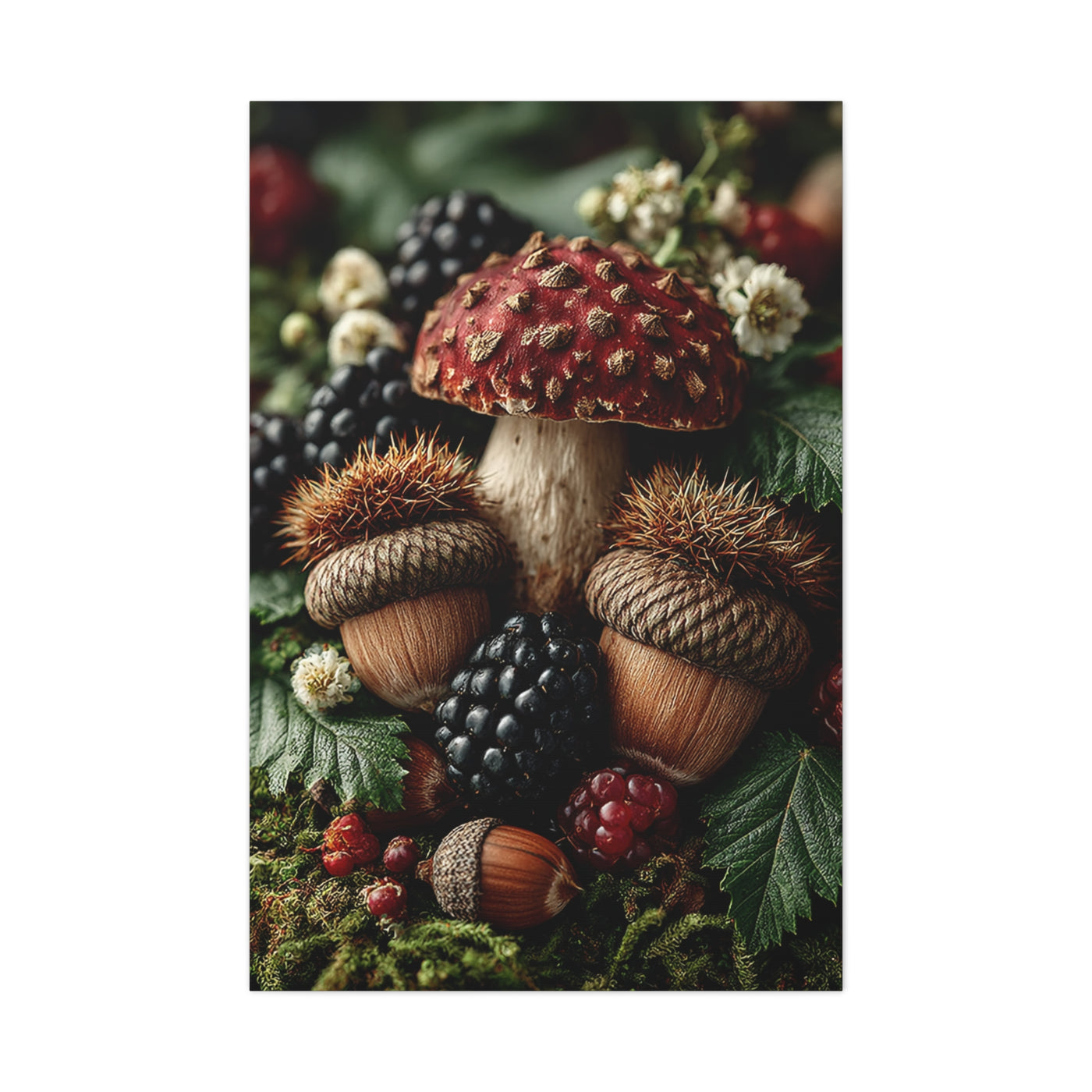Woodland Harvest Still Life Wall Art & Canvas Print