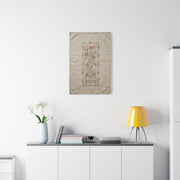 Rustic Folk Botanical Embroidery Strip Wall Art & Canvas Print