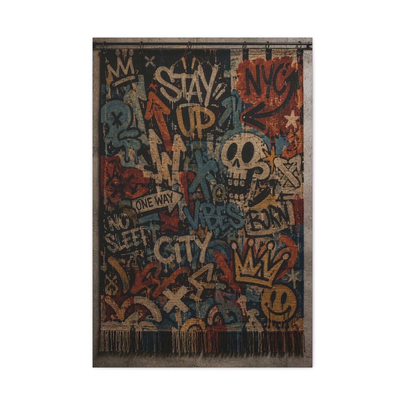 Graffiti Tapestry Collage Street Wall Art & Canvas Print