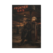 Frontier Gas Station Skeleton Outlaw Wall Art & Canvas Print