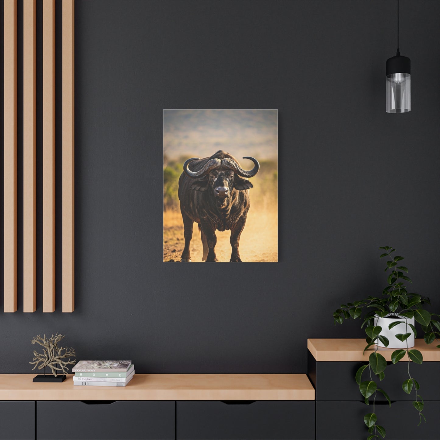 Powerful Buffalo Staring Forward Wall Art & Canvas Prints