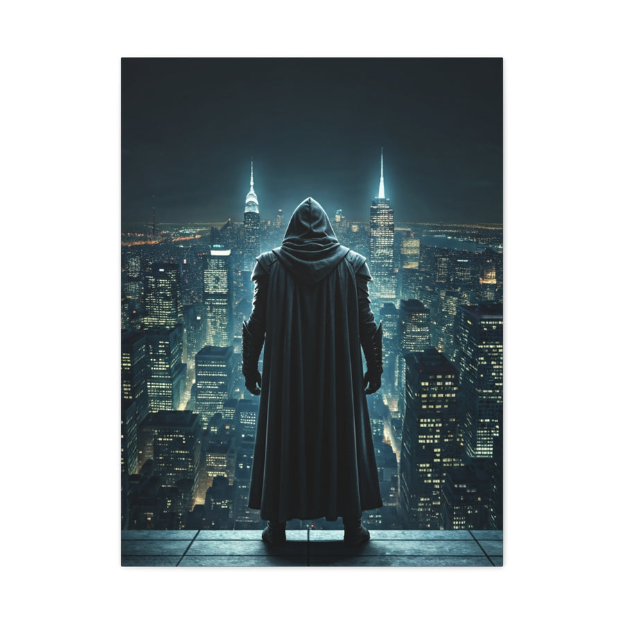 Watcher of the Neon City Wall Art & Canvas Prints
