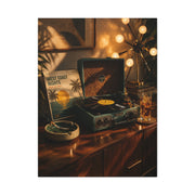 Retro Record Player Lounge Scene Wall Art & Canvas Print