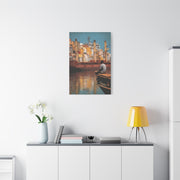 Mediterranean Industrial Harbor Contemporary Wall Art & Canvas Print