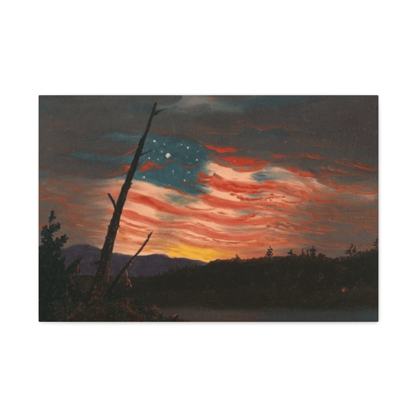 American Flag in Sky Wall Art & Canvas Prints