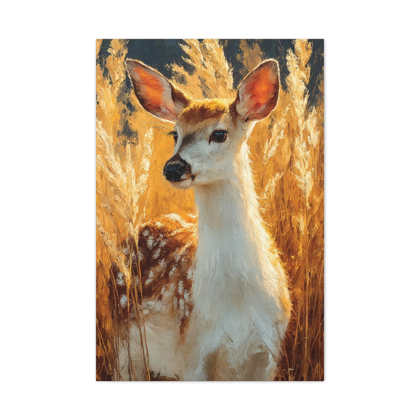 Celestial Moonlit Stag Wall Art & Canvas Print