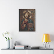 Christ Icon Mosaic Sacred Portrait Wall Art & Canvas Print