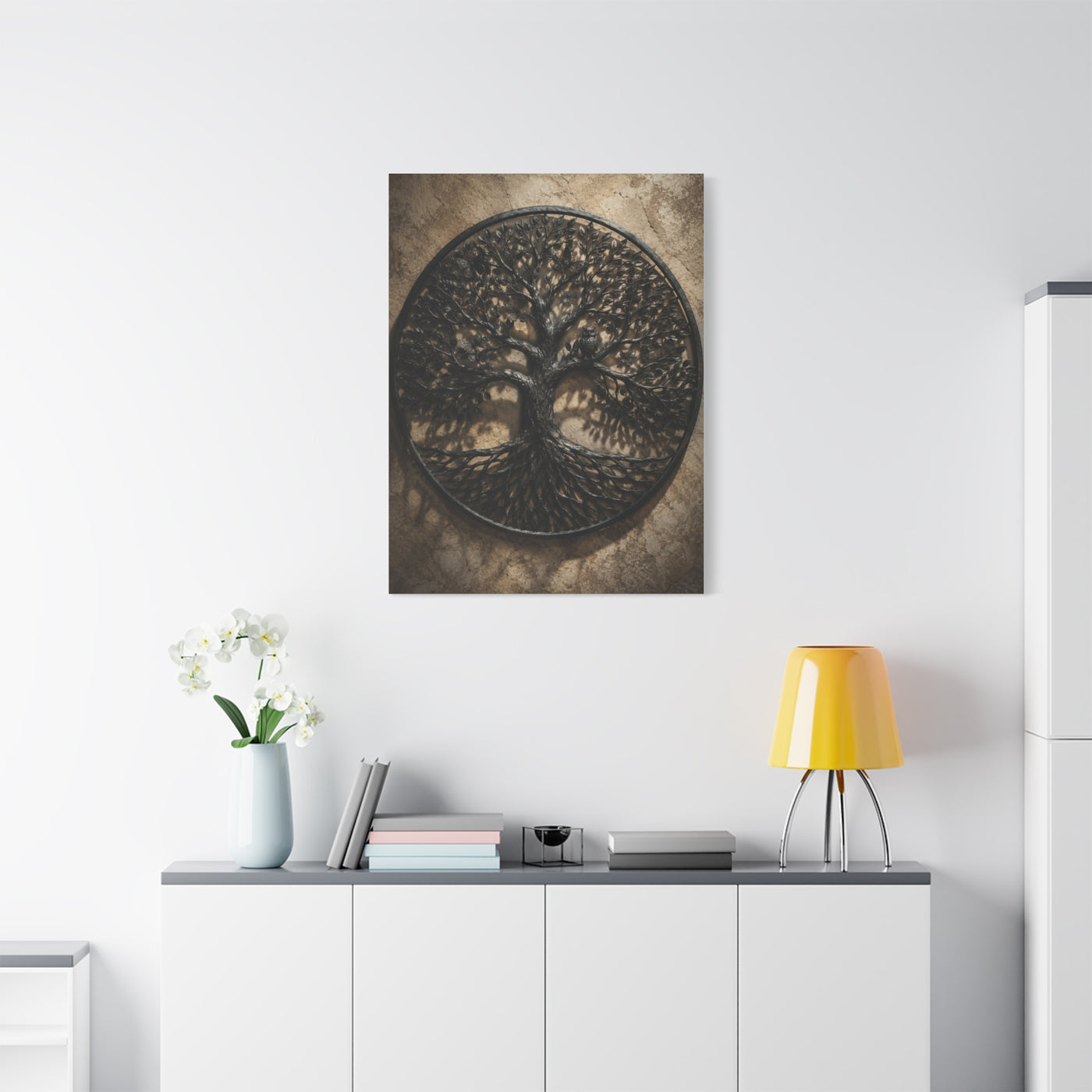 Metal Tree of Life Sculptural Relief Trees Wall Art & Canvas Print
