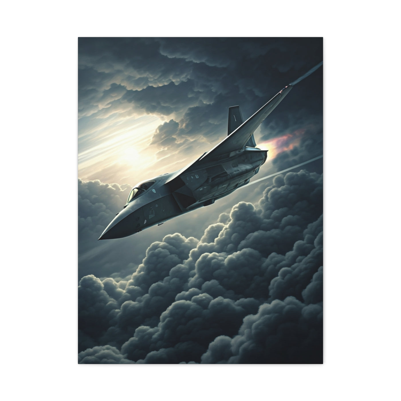 Stealth Fighter Above the Clouds Wall Art & Canvas Prints