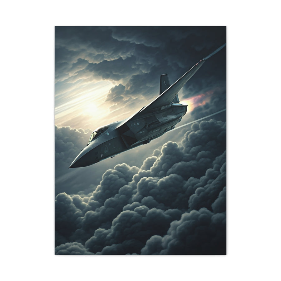 Stealth Fighter Above the Clouds Wall Art & Canvas Prints