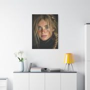Blonde Muse Garnet Earring Portrait Wall Art & Canvas Print