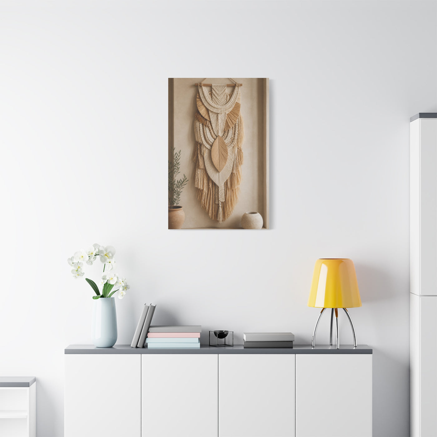 Handwoven Natural Fiber Wall Hanging Wall Art & Canvas Print