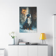 Bernese Mountain Dog Winter Chalet Wall Art & Canvas Print