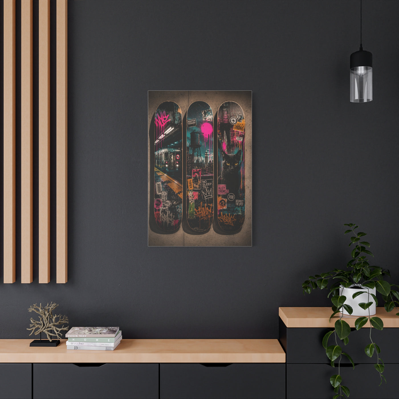 Street Culture Skateboard Deck Collection Street Wall Art & Canvas Print