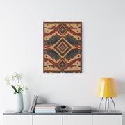 Navajo Inspired Geometric Textile Southwest Wall Art & Canvas Print