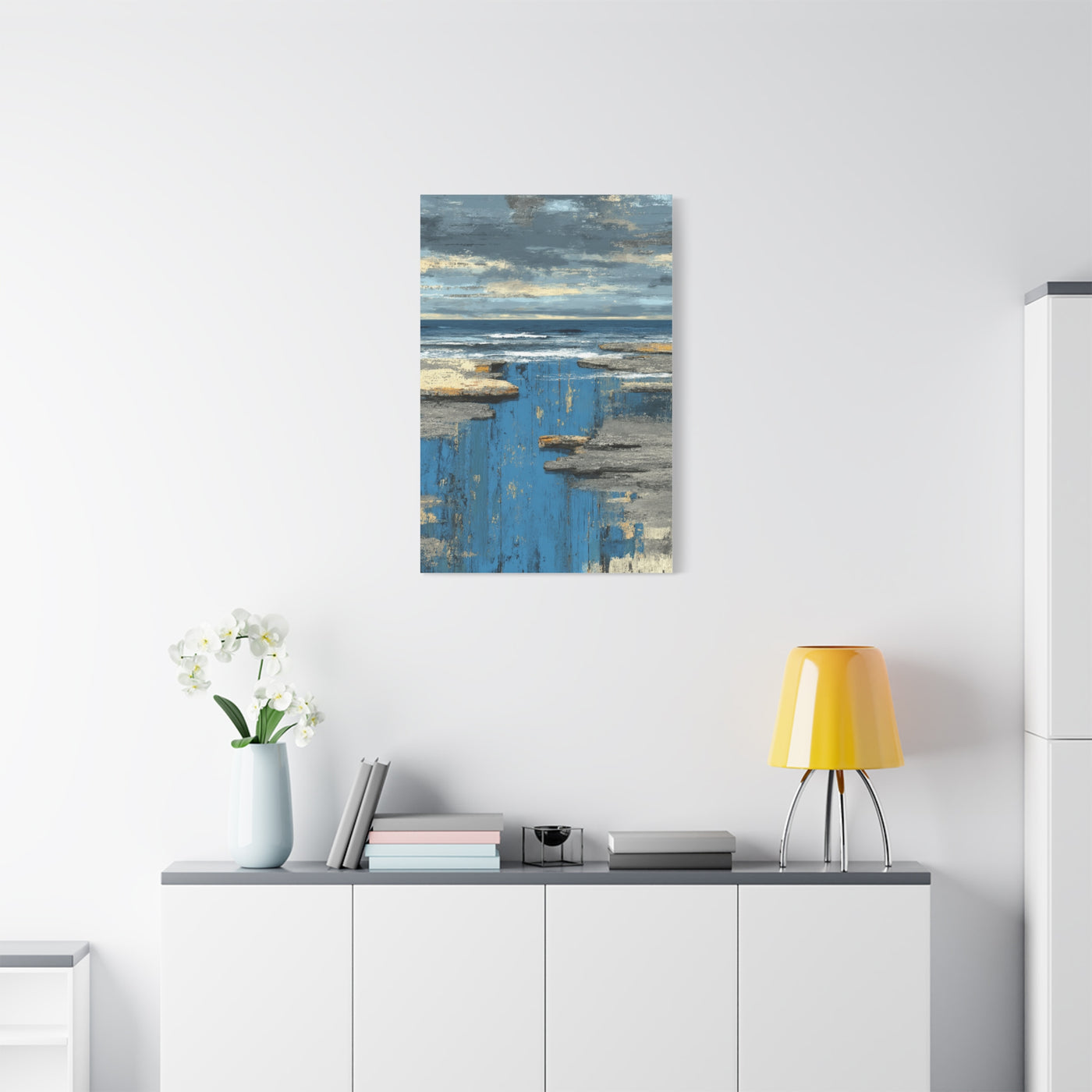 Coastal Horizon Abstract Seascape Wall Art & Canvas Print