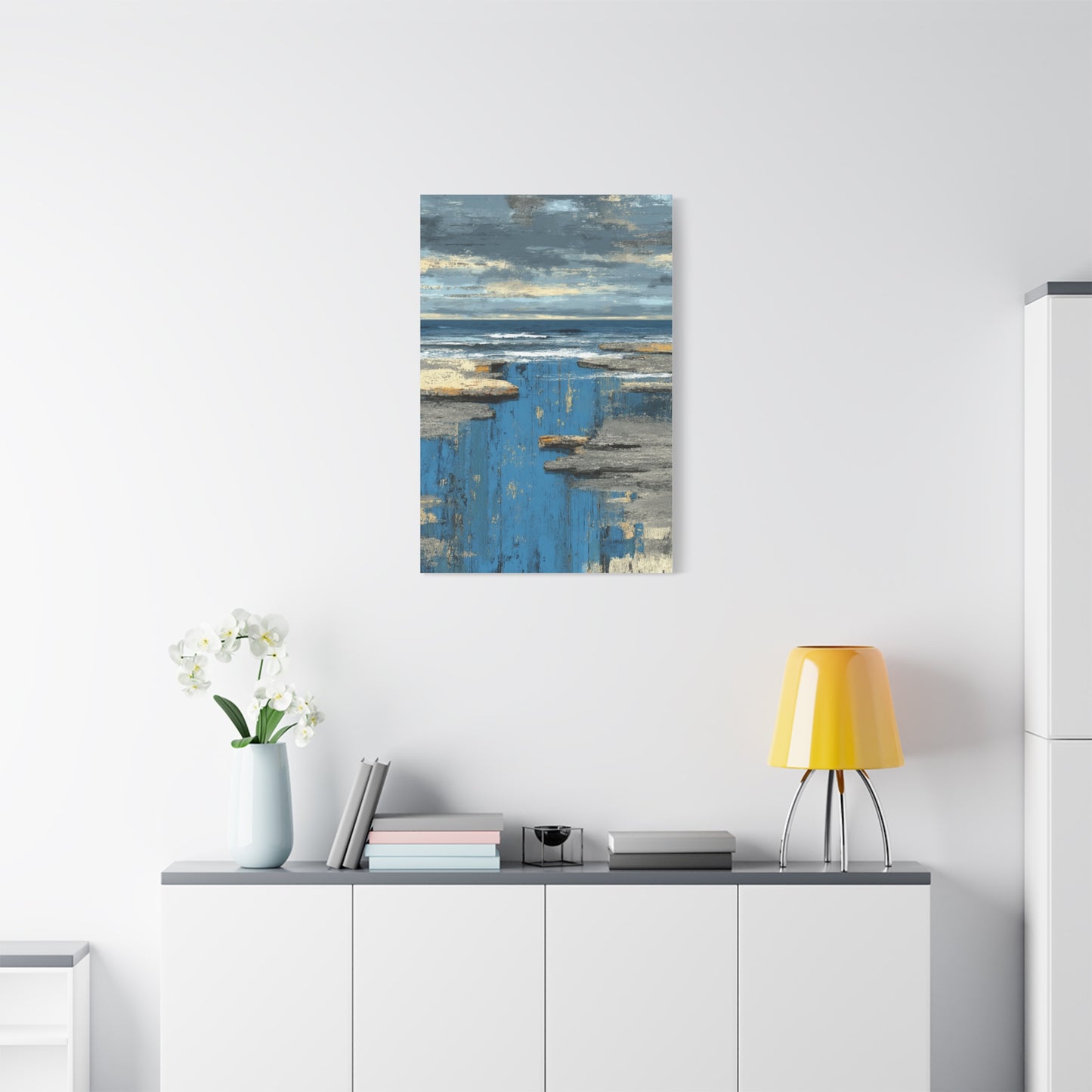 Coastal Horizon Abstract Seascape Wall Art & Canvas Print