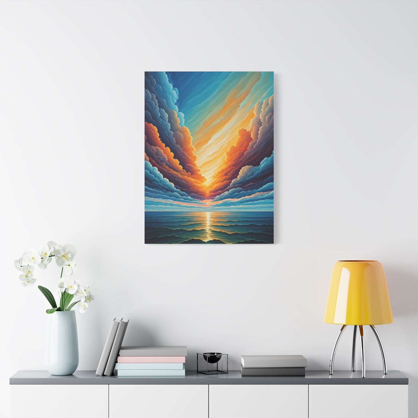 Radiant Horizon Reflection Wall Art & Canvas Print