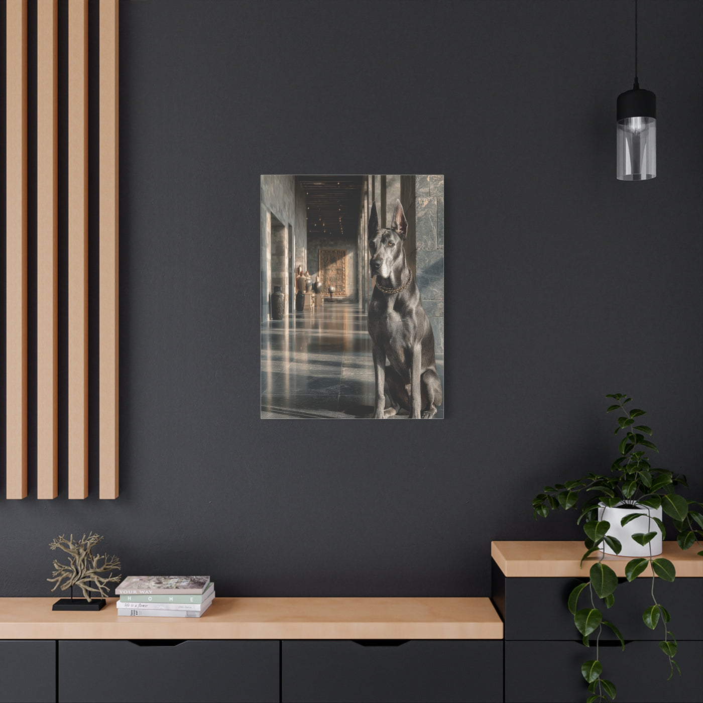 Great Dane Modern Architectural Portrait Wall Art & Canvas Print