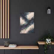 Navy Marble Botanical Flow Wall Art & Canvas Print