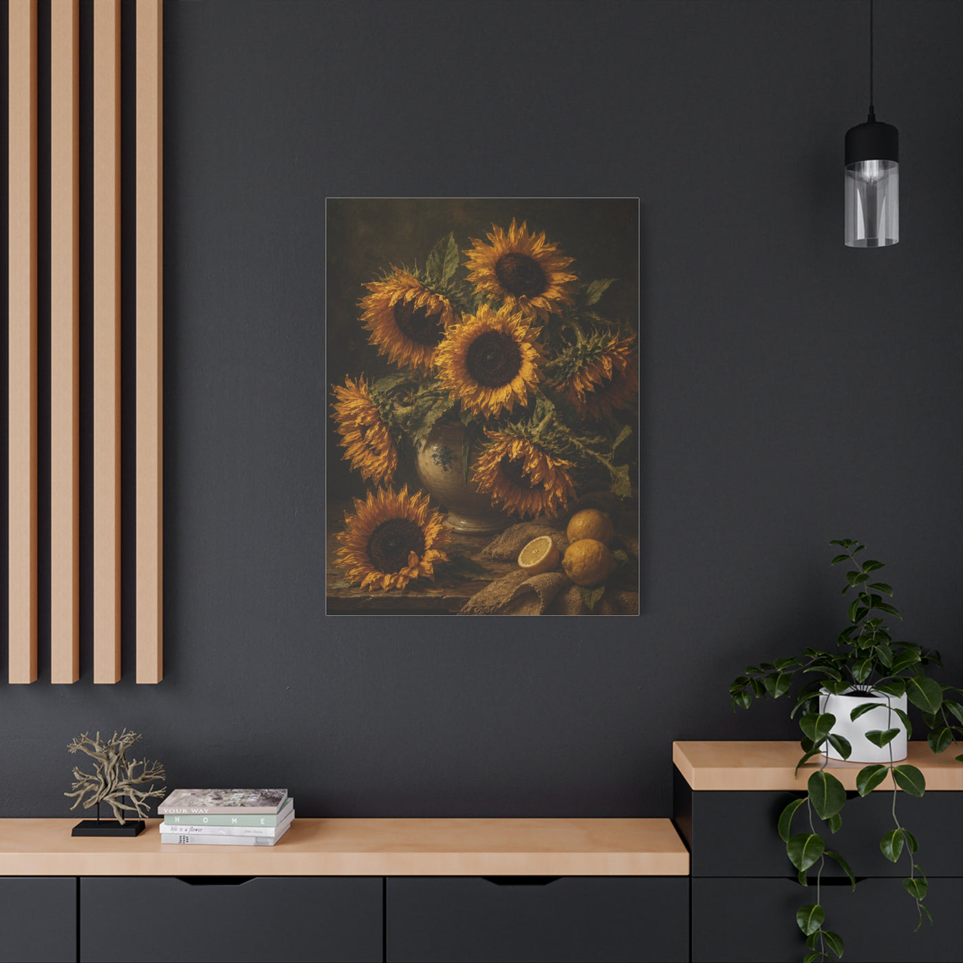 Old Master Sunflower Still Life Wall Art & Canvas Print
