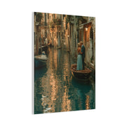 Venetian Canal Romance Couple Wall Art & Canvas Print
