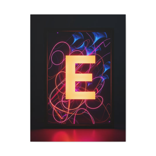 The Letter E - Art Canvas Art 1 Wall Art & Canvas Print