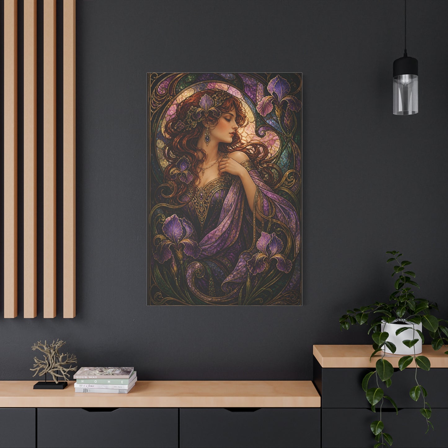 Art Nouveau Iris Muse Portrait Wall Art & Canvas Print