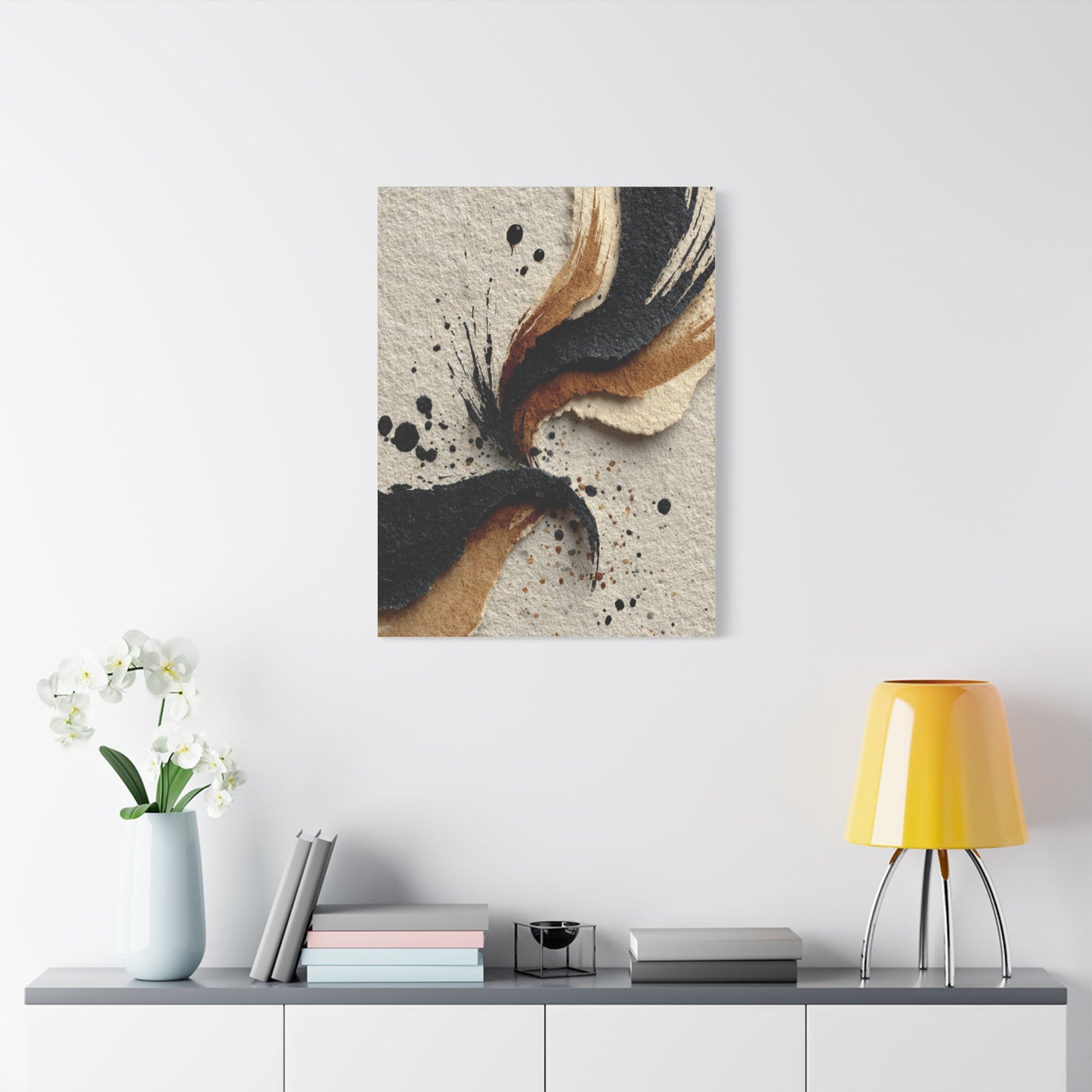 Abstract Ink Flow Composition Wall Art & Canvas Print