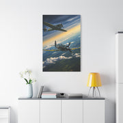 Vintage Warplanes Above the Clouds Wall Art & Canvas Prints