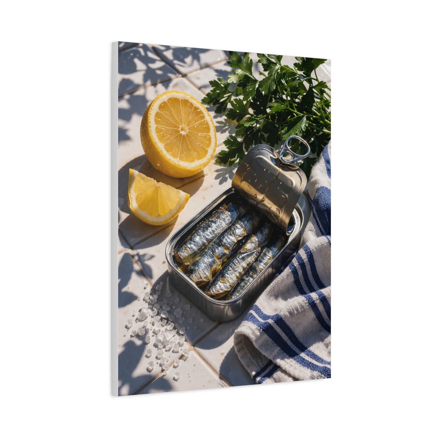 Mediterranean Sardines & Lemon Prep Wall Art & Canvas Print
