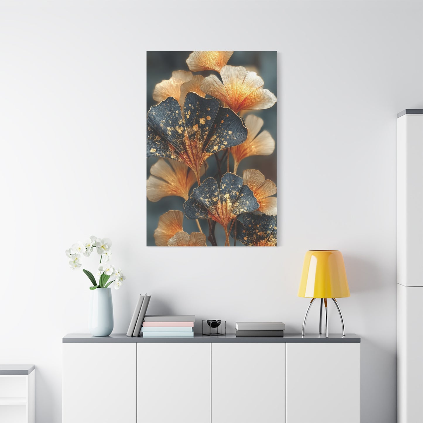 Ginkgo Gold Leaf Botanical Wall Art & Canvas Print