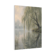 Misty Willow Reflection Lake Trees Wall Art & Canvas Print