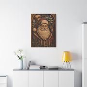 Layered Wooden Santa Relief Wall Art & Canvas Print