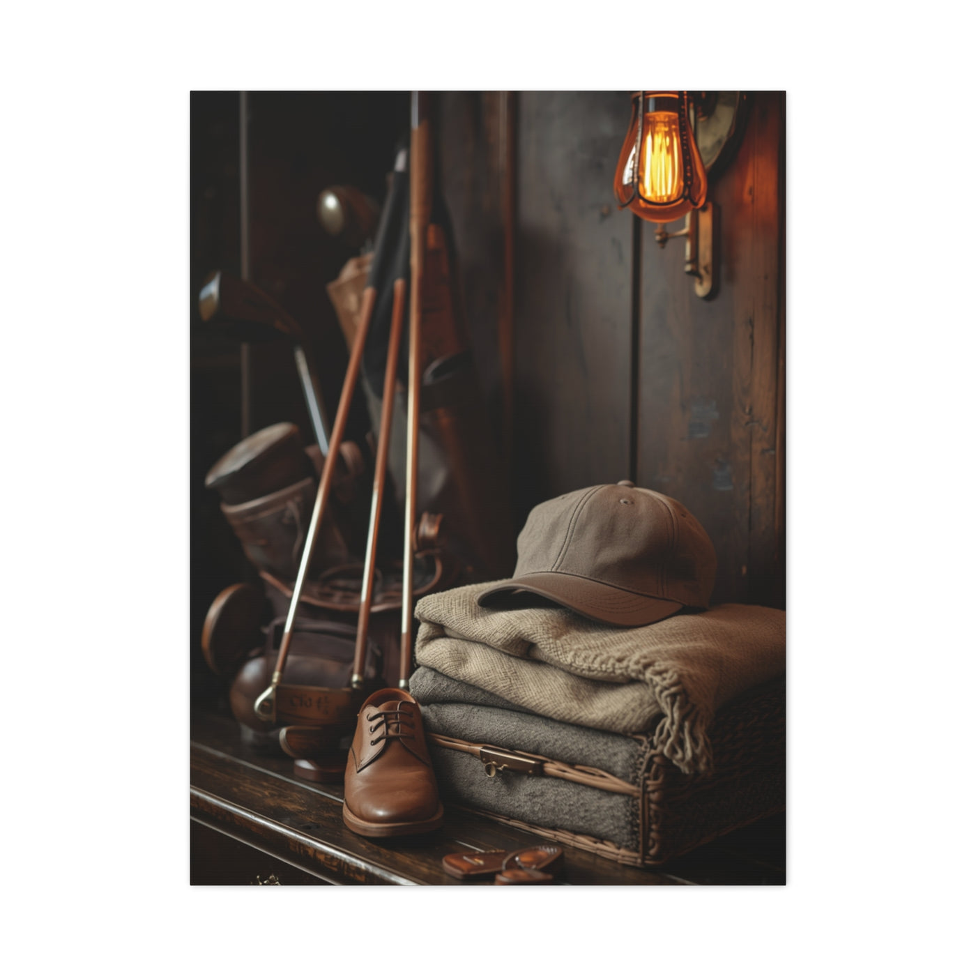 Hickory Golf Locker Room Still Life Wall Art & Canvas Print
