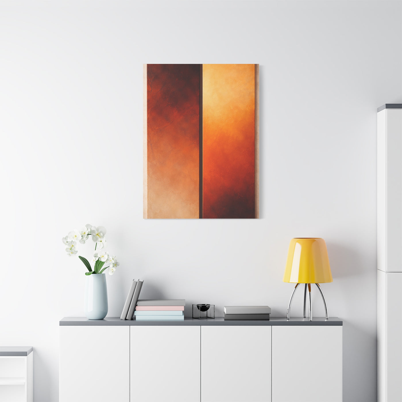 Golden Hour Diptych Color Field Wall Art & Canvas Print
