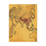 Vintage River Route Cartography Wall Art & Canvas Prints
