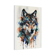 Watercolor Expression Wolf Portrait Abstract Wall Art & Canvas Print