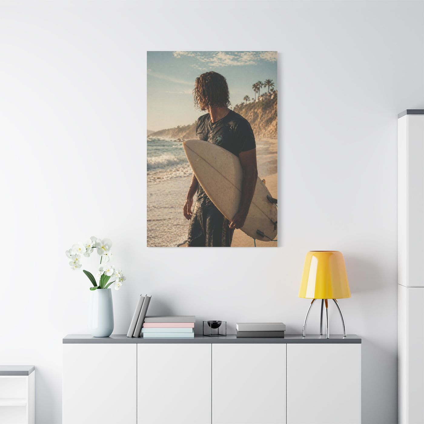 Coastal Surf Reflection Portrait Wall Art & Canvas Print