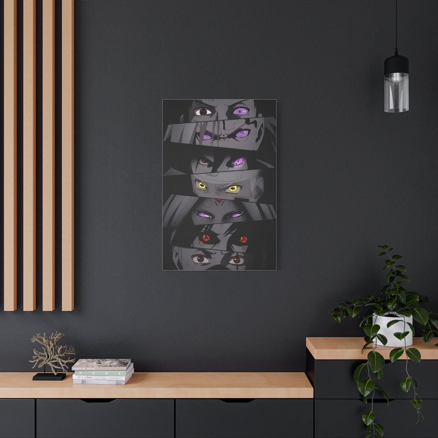 Naruto Legendary Shinobi Eyes Dark Poster Wall Art & Canvas Print