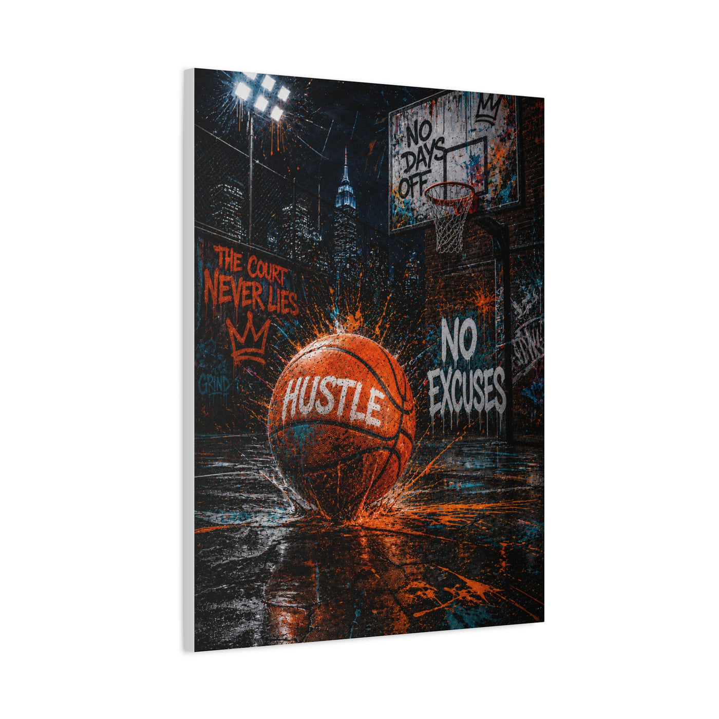 Street Basketball Hustle Graffiti Street Wall Art & Canvas Print