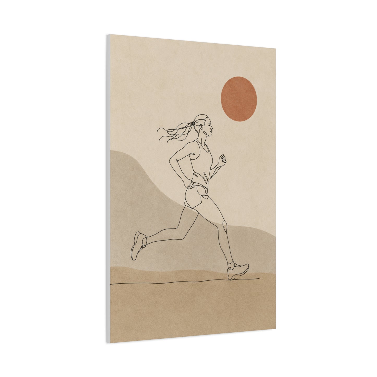 Scandinavian Runner Line Art Sports Wall Art & Canvas Print