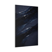 Fluid Navy Wave Abstraction Wall Art & Canvas Print
