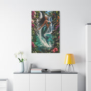Tropical Waterfall Mermaid Escape Wall Art & Canvas Print