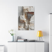 Minimal Plaster Block Assemblage Wall Art & Canvas Print