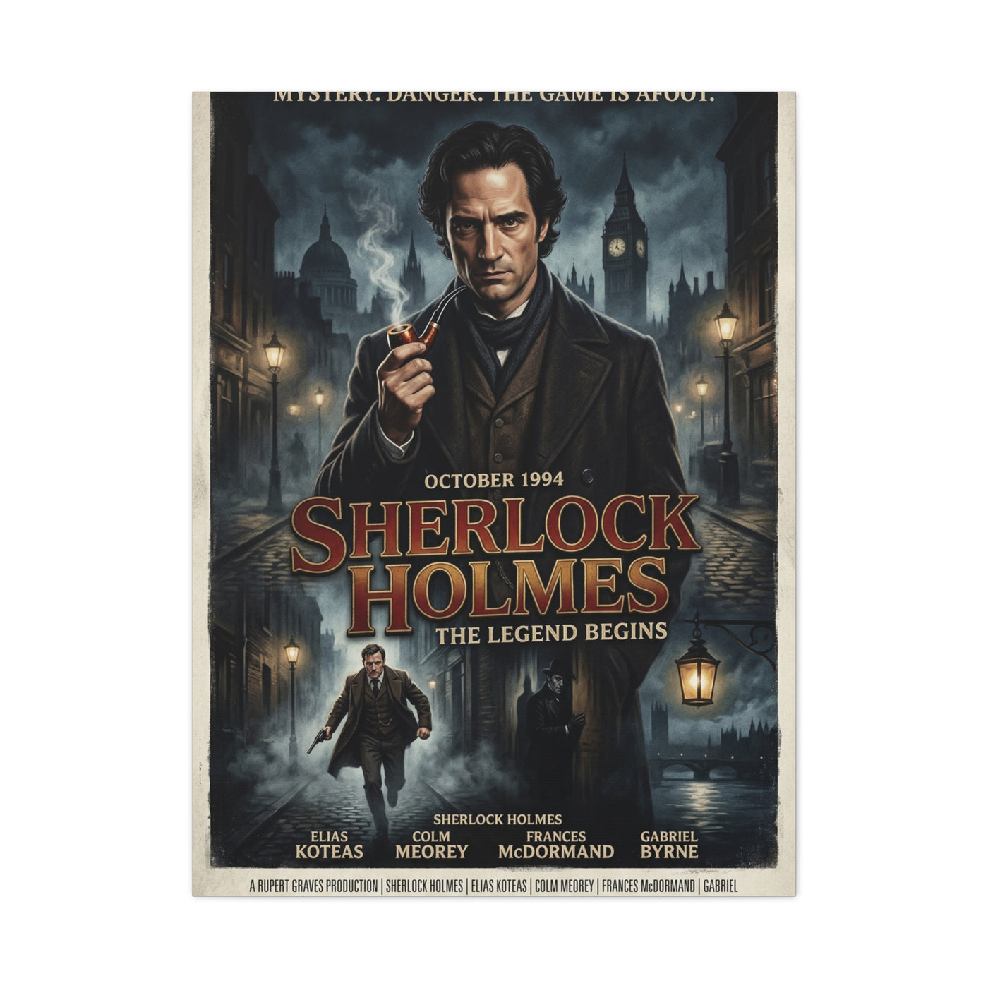 Sherlock Holmes Movie Poster Wall Art & Canvas Print